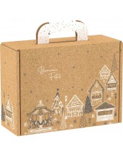 Cutie de cadou Giftpack Bonnes Fêtes - Kraft, 25 cm -1