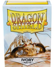 Protecții pentru cărți de joc Dragon Shield Sleeves - Ivory mat (100 buc.) -1