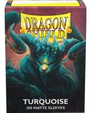 Protecții pentru cărți de joc Dragon Shield Sleeves - Matte Turquoise (100 buc.) -1