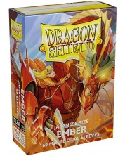 Protecții pentru cărți Dragon Shield - Matte Dual Sleeves Small Size, Ember (60 buc.)