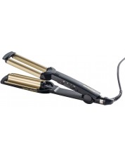 BaByliss Placă de păr - Easy Waves C260ROE, 200°C, titan/ceramică, negru/auriu