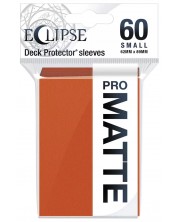 Protecții pentru cărți  Ultra Pro - Eclipse Matte Small Size, Pumpkin Orange (60 buc.)