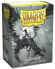 Protecții pentru cărți de joc Dragon Shield Dual Sleeves - Matte Justice (100 buc.) -1