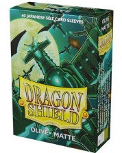 Protecții pentru cărți de joc Dragon Shield Sleeves - Small Matte Olive (60 buc.) -1