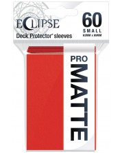 Protecții pentru cărți  Ultra Pro - Eclipse Matte Small Size, Apple Red (60 buc.)