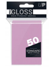 Protecții pentru cărți Ultra Pro PRO - Gloss Standard Size, Pink (50 buc.)