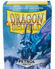 Protecții pentru cărți de joc Dragon Shield Sleeves - Matte Petrol (100 buc.) -1