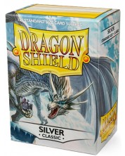 Protecții pentru cărți de joc Dragon Shield Classic Sleeves - Argintiu (100 buc.) -1