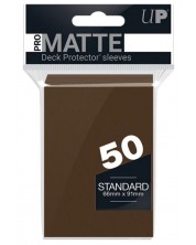  Protecții pentru cărți  Ultra Pro PRO - PRO-Matte Standard, Brown (50 buc.)