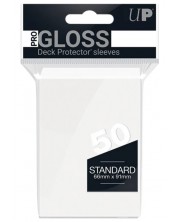 Protecții pentru cărți Ultra Pro PRO - Gloss Standard Size, White (50 buc.)