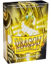 Protecții pentru cărți de joc Dragon Shield Sleeves - Small Matte Yellow (60 buc.) -1