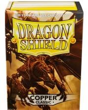 Protecții pentru cărți de joc Dragon Shield Classic Sleeves - Copper (100 buc.) -1