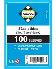 Protecții pentru cărți de joc Kaissa Sleeves 59 x 86 mm (Small Card Game) - 100 buc. -1