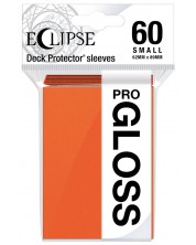 Protecții pentru cărți Ultra Pro - Eclipse Gloss Small Size, Pumpkin Orange (60 buc.) -1