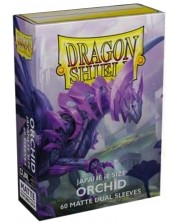 Protecții pentru cărți de joc Dragon Shield Dual Sleeves - Small Matte Orchid (60 buc.) -1