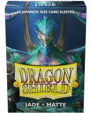 Protecții pentru cărți de joc Dragon Shield - Small Matte Jade (60 buc.) -1
