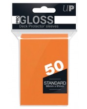 Protecții pentru cărți Ultra Pro PRO - Gloss Standard Size, Orange (50 buc.)