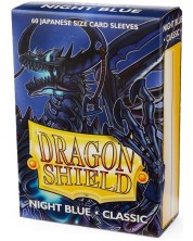 Protecții pentru cărți de joc Dragon Shield Sleeves - Small Night Blue (60 buc.) -1