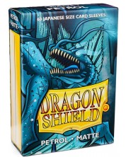 Protecții pentru cărți de joc Dragon Shield Sleeves - Small Matte Petrol (60 buc.)