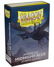 Protecții pentru cărți de joc Dragon Shield - Small Matte Midnight Blue (60 buc.) -1