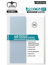 Protectoare pentru carduri Ultimate Guard Precise-Fit Sleeves Oversized, Transparent (40 buc.)