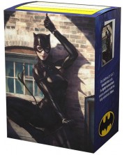 Protecții pentru cărți Dragon Shield - Brushed Art Sleeves Standard Size, Catwoman (100 buc.)