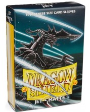 Protecții pentru cărți Dragon Shield - Matte Sleeves Small Size, Jet(60 buc.) -1