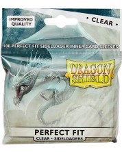 Protecții pentru cărți de joc Dragon Shield Perfect Fit Sideloaders Sleeves - Clear (100 buc.) -1