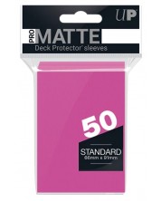Protecții pentru cărți  Ultra Pro - PRO-Matte Standard, Bright Pink (50 buc.)
