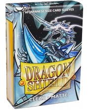 Protecții pentru cărți de joc Dragon Shield Clear Sleeves - Small Matte (60 buc.) -1