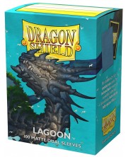 Protecții pentru cărți de joc Dragon Shield Dual Sleeves - Matte Lagoon (100 buc.)