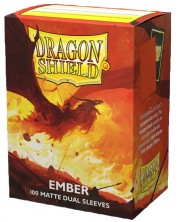 Protecții pentru cărți de joc Dragon Shield Dual Sleeves - Matte Ember (100 buc.) -1