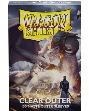 Protecții pentru cărți de joc Dragon Shield Slandard Size Sleeves - Matte Clear Outer (100 buc.) -1