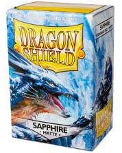 Protecții pentru cărți de joc Dragon Shield Sleeves - Matte Sapphire (100 buc.) -1