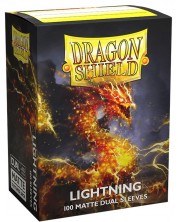 Protecții pentru cărți de joc Dragon Shield Dual Sleeves - Matte Lightning (100 buc.) -1