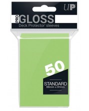 Protecții pentru cărți Ultra Pro - PRO-Gloss Standard Size, Lime Green (50 buc.) -1