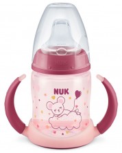 Cană de tranziție Nuk - Glow in the Dark, roz, 150 ml