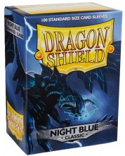 Protecții pentru cărți de joc Dragon Shield Classic Sleeves - Night Blue (100 buc.)