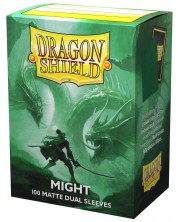 Protecții pentru cărți de joc Dragon Shield Dual Sleeves - Matte Might (100 buc.) -1