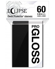 Protecții pentru cărți  Ultra Pro - Eclipse Gloss Small Size, Jet Black (60 buc.) -1