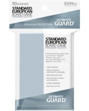 Protecții pentru cărți de joc Ultimate Guard Premium Soft Sleeves - Standard European (50 buc.)  -1
