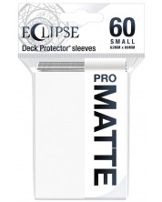 Protecții pentru cărți Ultra Pro - Eclipse Matte Small Size, Arctic White (60 buc.)