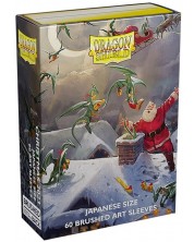 Protecții pentru cărți Dragon Shield - Brushed Art Sleeves Small Size, Christmas 2023 (60 buc.)