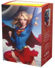 Protecții pentru cărți  Dragon Shield - Brushed Art Sleeves Standard Size, Supergirl (100 buc.)