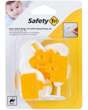 Accesoriu de protectie prize Safety 1st - 12 buc, cu cheie