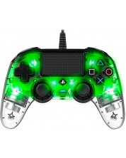 Controller Nacon за PS4 - Wired Illuminated Compact Controller, crystal green