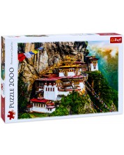 Puzzle Trefl din 2000 de piese - Complexul de templu Paro Taktsang, Bhutan -1