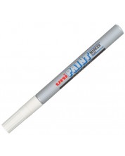 Marker permanent Uniball pe baza de ulei – Argintiu, 0.8 mm -1