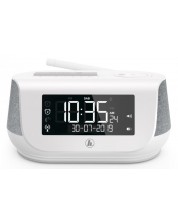 Boxă radio cu ceas Hama - DR36SBT, albă -1