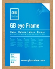 Rama pentru mini poster GB eye - 52 x 38 cm, stejar -1